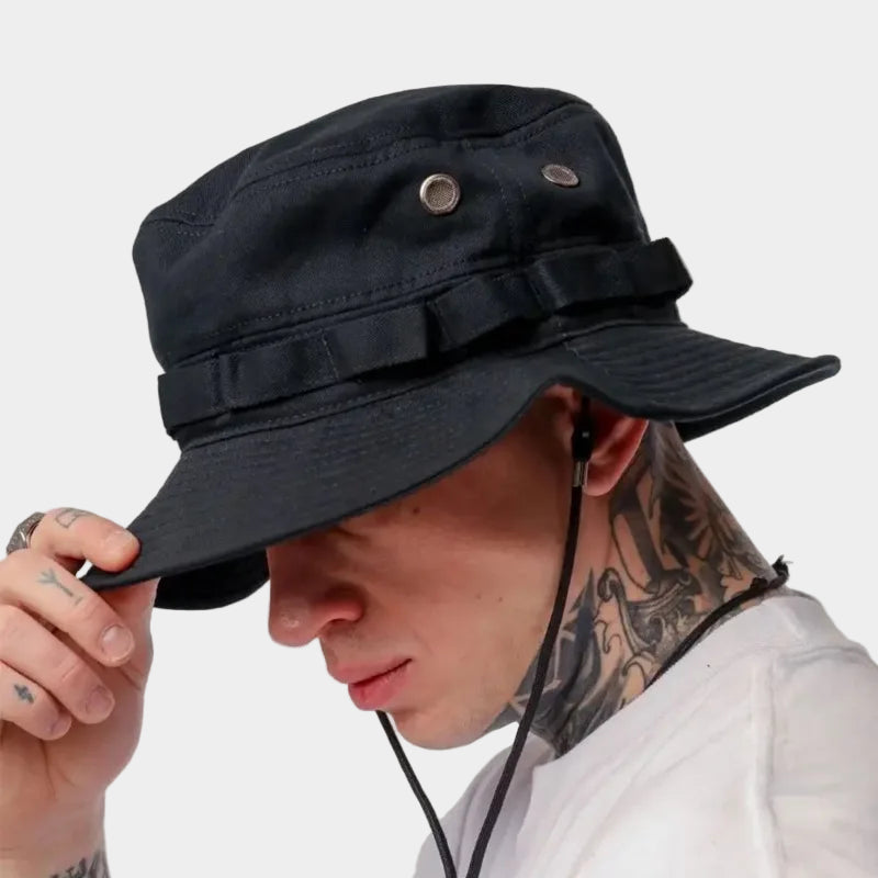 Chapeaux bob en coton avec petite poche – Casquette de voyage légère pour homme
