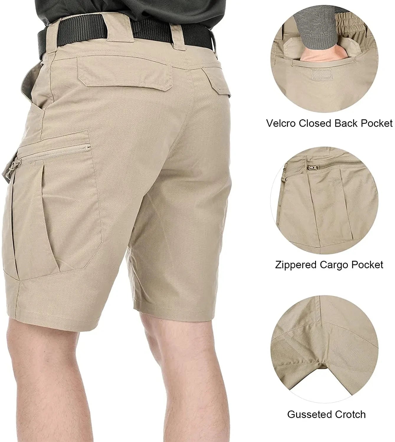 Short cargo tactique résistant avec poches – Vêtements d'extérieur pour homme