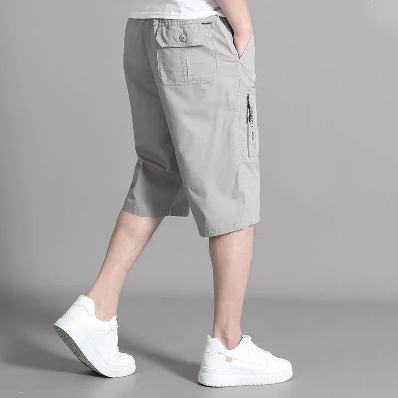 Short cargo tactique longueur genou avec poches imperméables pour homme