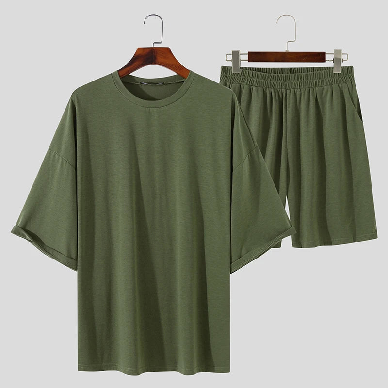 Ensemble deux pièces décontracté et ample pour homme – Tenue streetwear