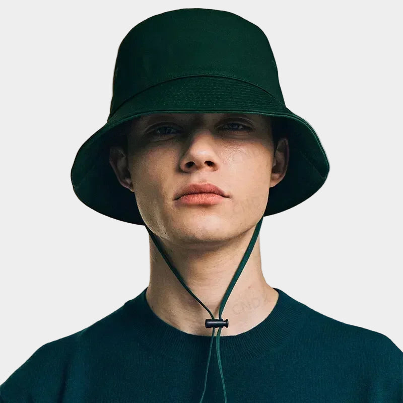 Chapeaux bobs en coton avec mentonnière et protection solaire – Coupe standard