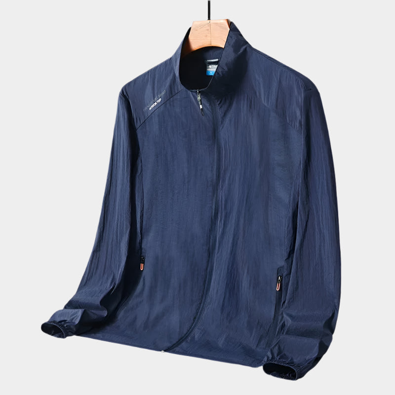 Coupe-vent léger en soie glacée pour homme, protection solaire d'été