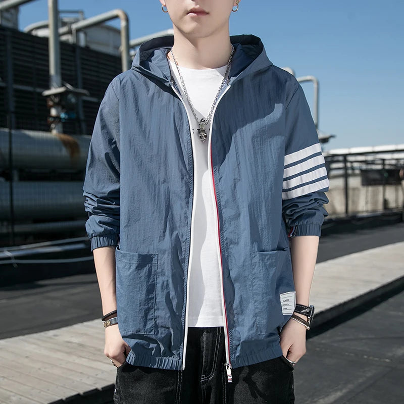 Veste coupe-vent ultralégère en soie glacée UV – Respirante pour l'été