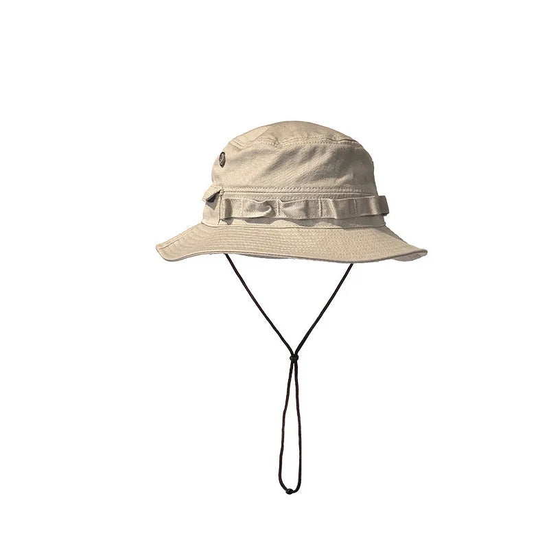 Chapeaux bob en coton avec petite poche – Casquette de voyage légère pour homme