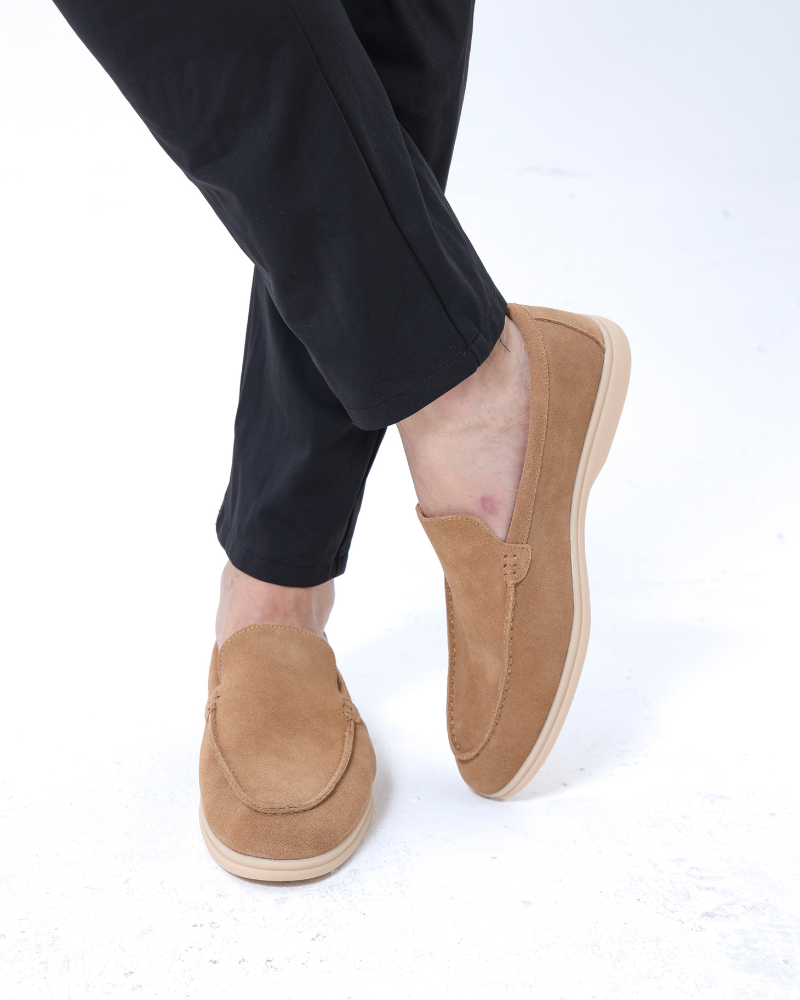 Solvsvanen Loafers en Suède Premium