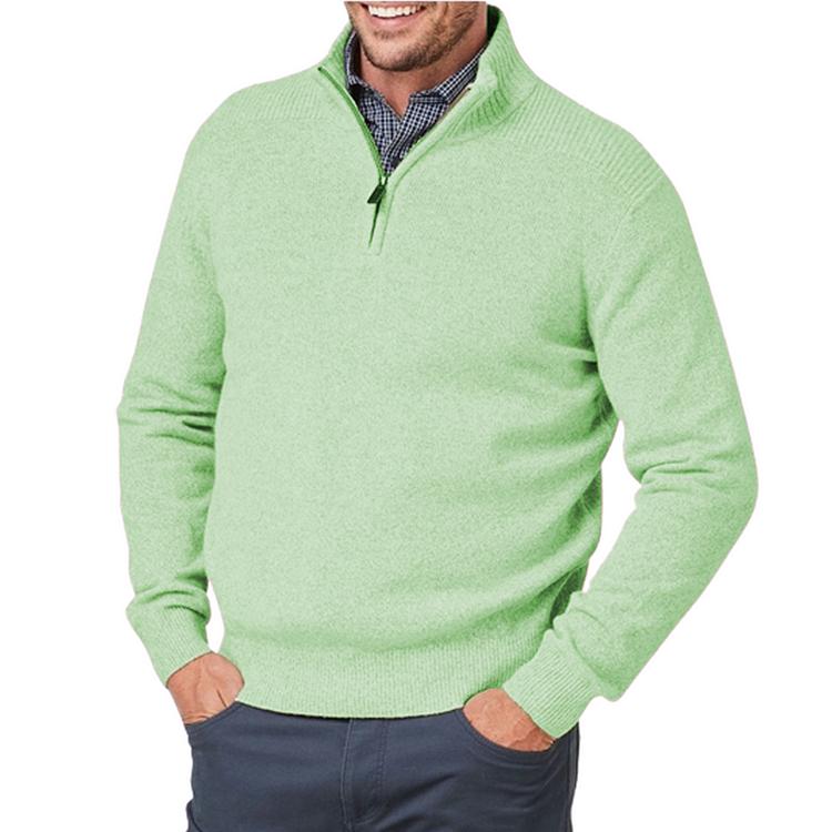 Thibault – Pull pour hommes à fermeture éclair trois-quarts, alliant confort et style moderne