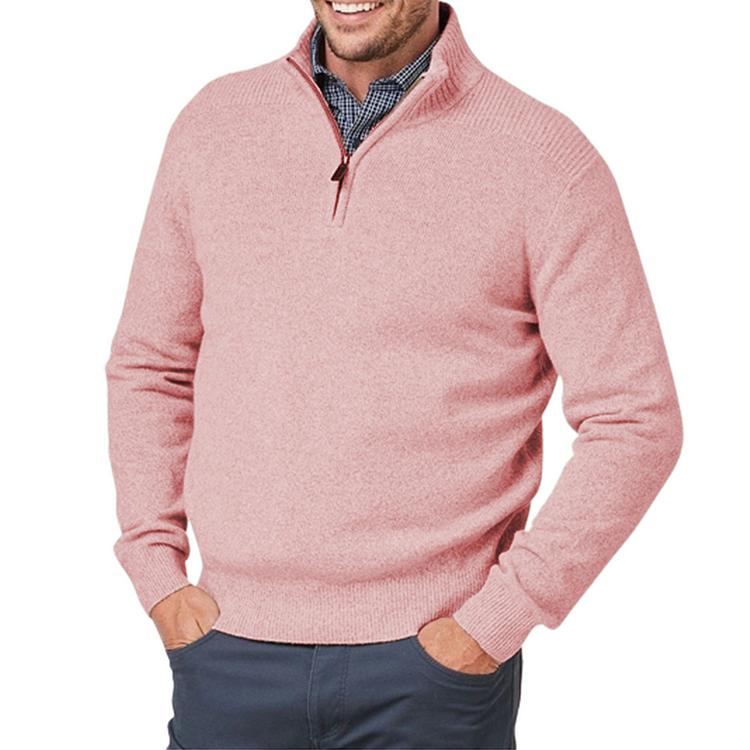 Thibault – Pull pour hommes à fermeture éclair trois-quarts, alliant confort et style moderne