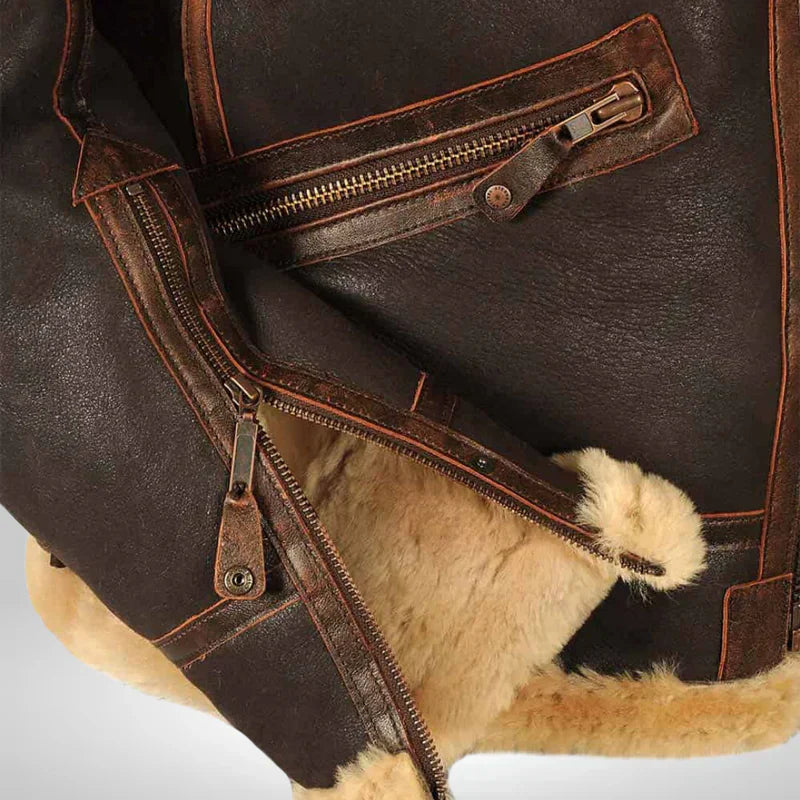 Thomas | Blouson aviateur exclusif à col en fourrure - 8