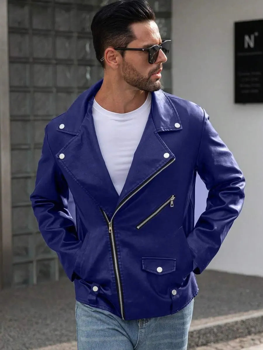 Veste classique en similicuir – Vêtements d'extérieur élégants pour hommes