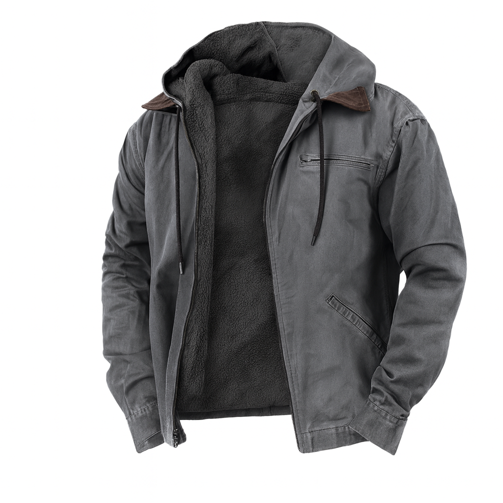 Veste à capuche pour homme en coton, style classique 4