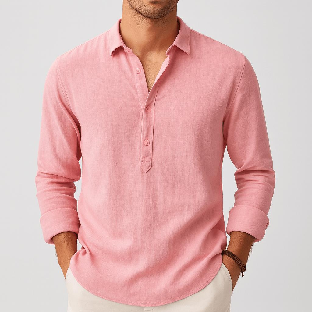 Zoviska | Lin ample chemise à col classique - 11