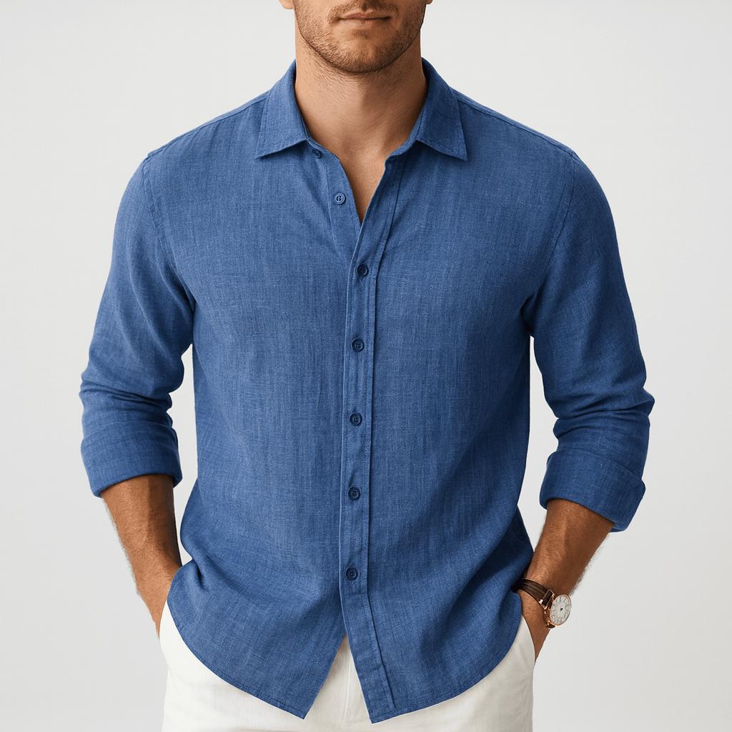 Zoviska | Lin ample chemise à col classique - 3