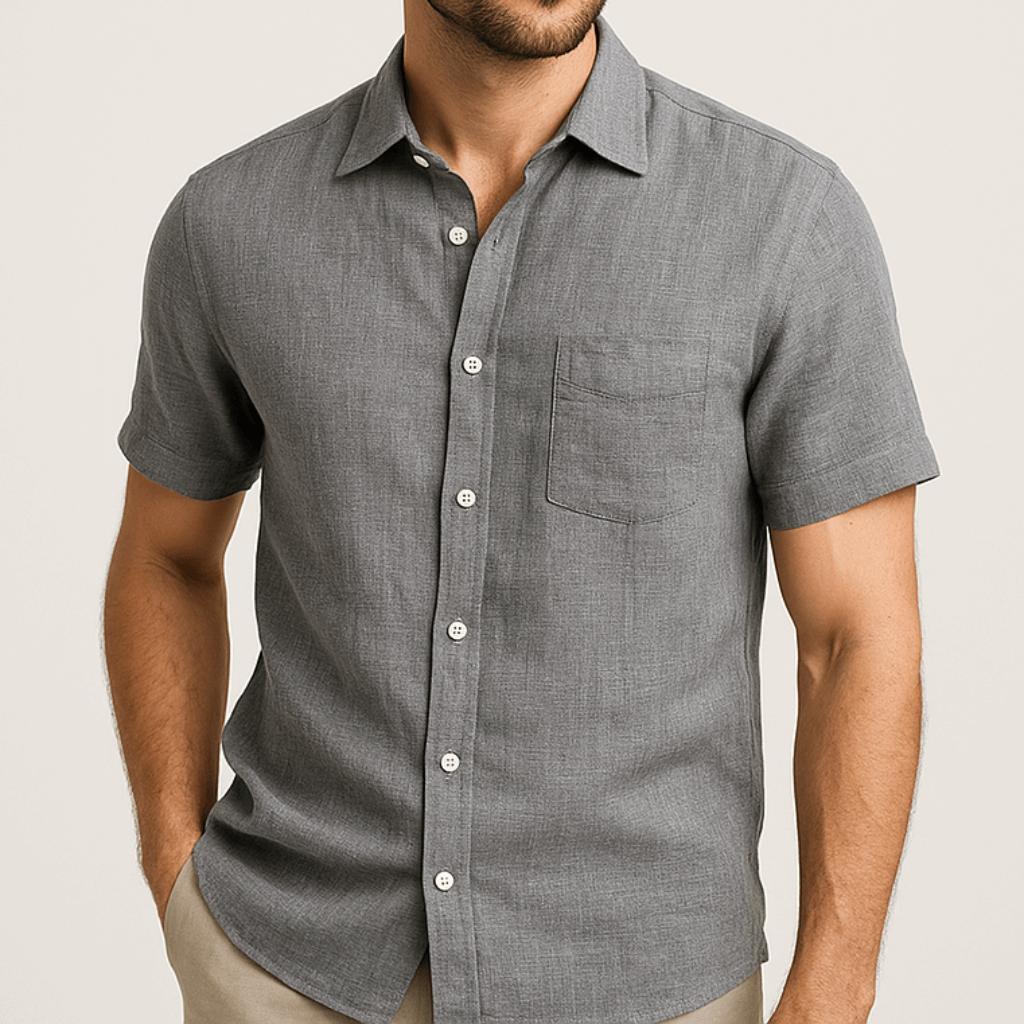 Zoviska | Lin ample chemise à col classique - 5