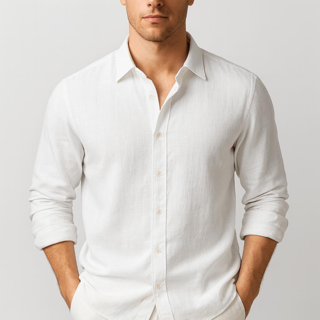 Zoviska | Lin ample chemise à col classique - 6