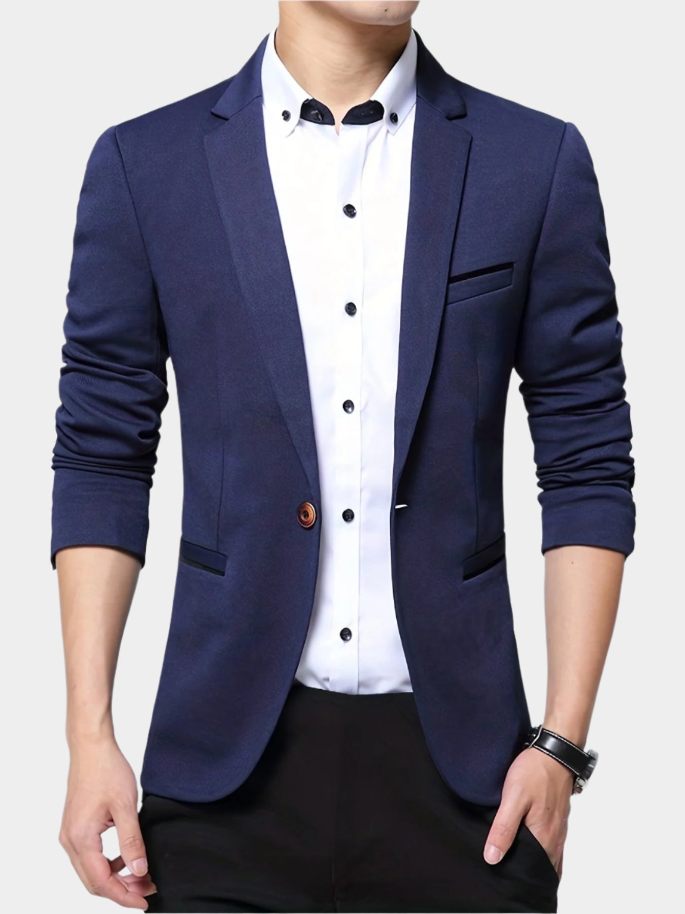 Blazer sur mesure à un bouton pour homme – Coupe élégante