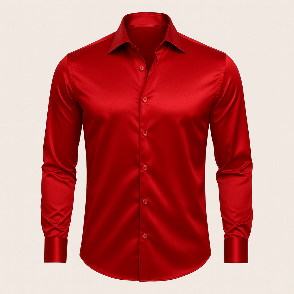 Solvsvanen | Satinhemd mit tailliertem Schnitt