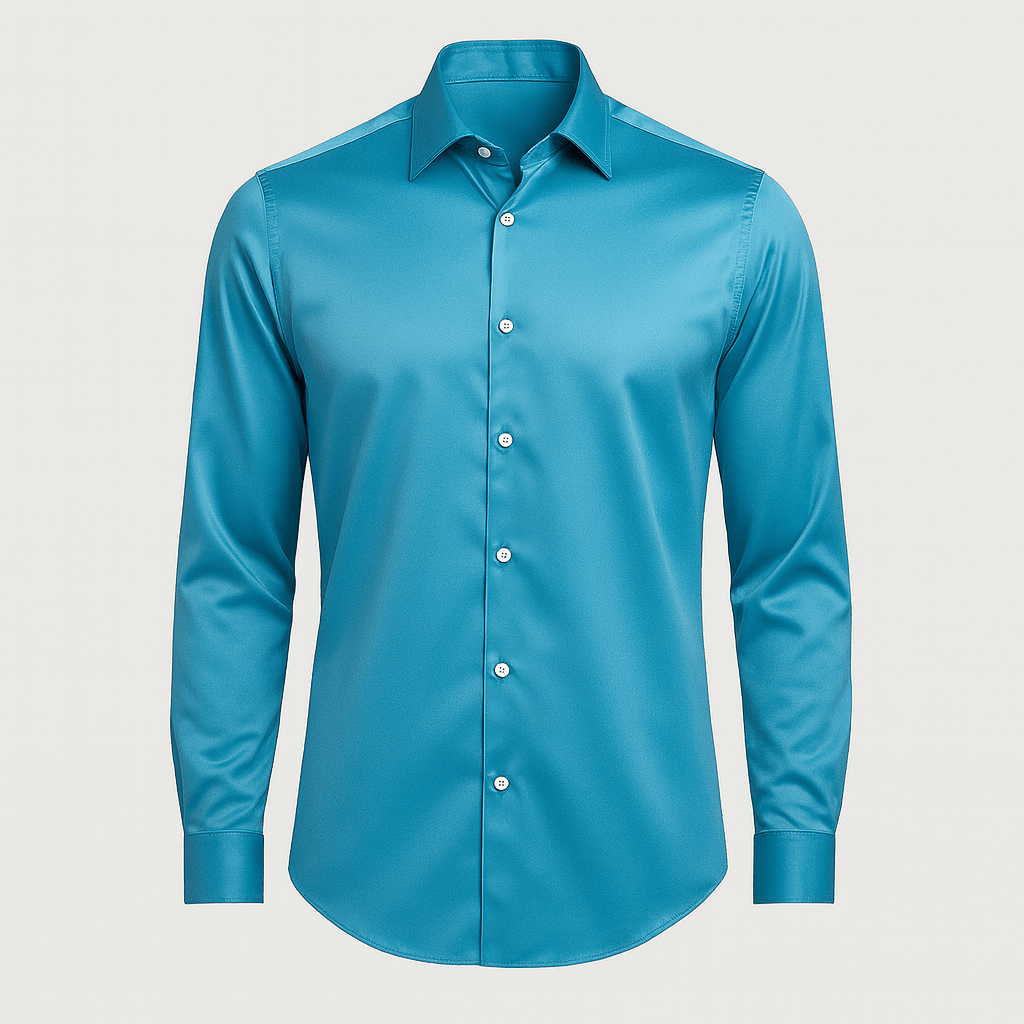 Solvsvanen | Satinhemd mit tailliertem Schnitt