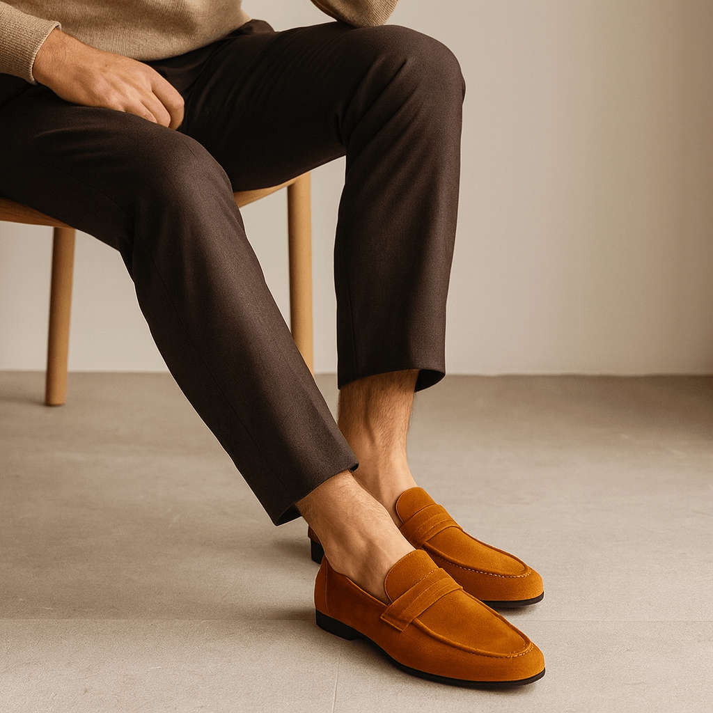 Solvsvanen Mocassins Penny en Suède