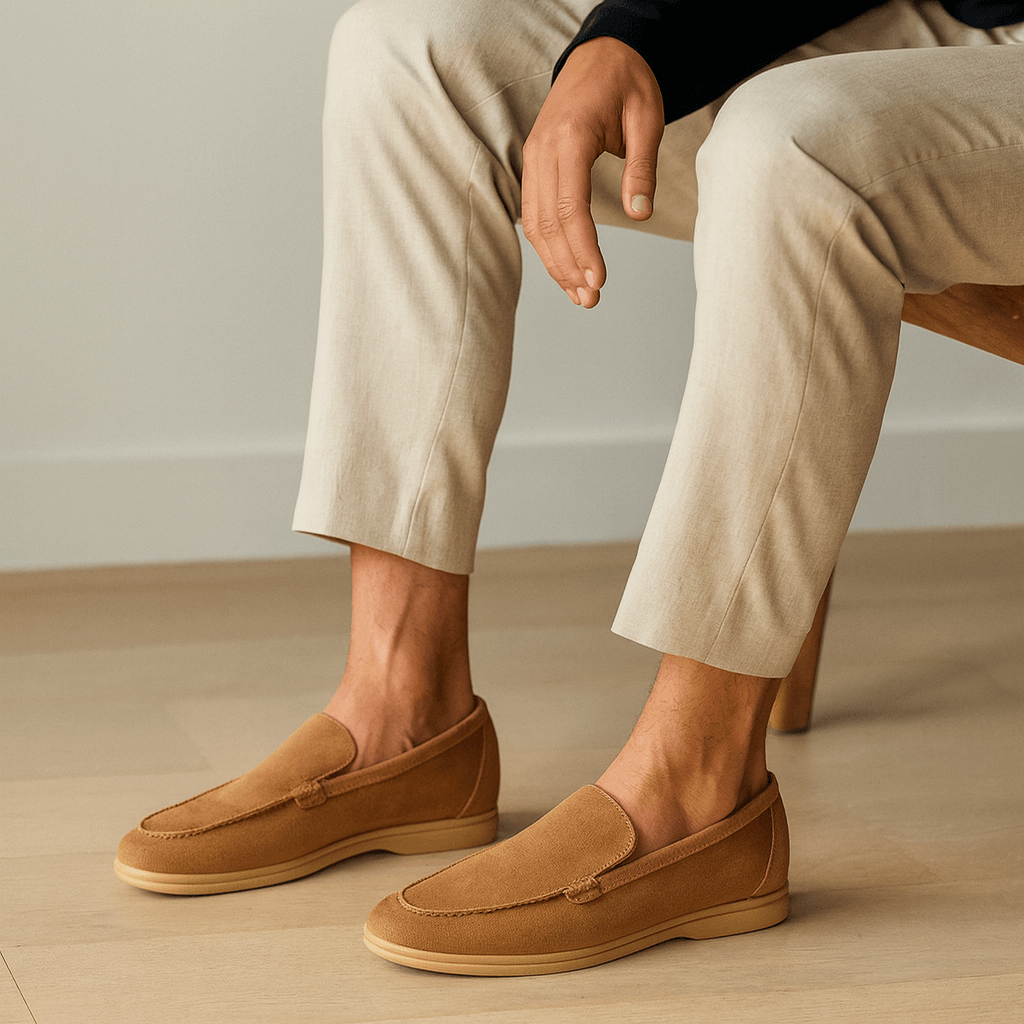Solvsvanen Loafers en Suède Premium