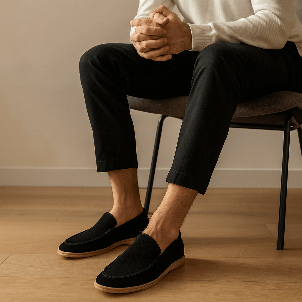 Solvsvanen Loafers en Suède Premium