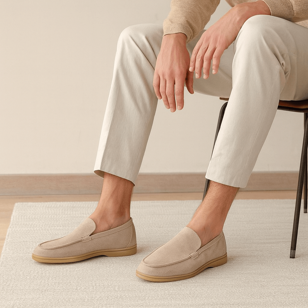 Solvsvanen Loafers en Suède Premium