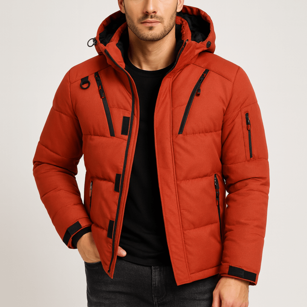 Solvsvanen | Doudoune à capuche réglable et poches zippées