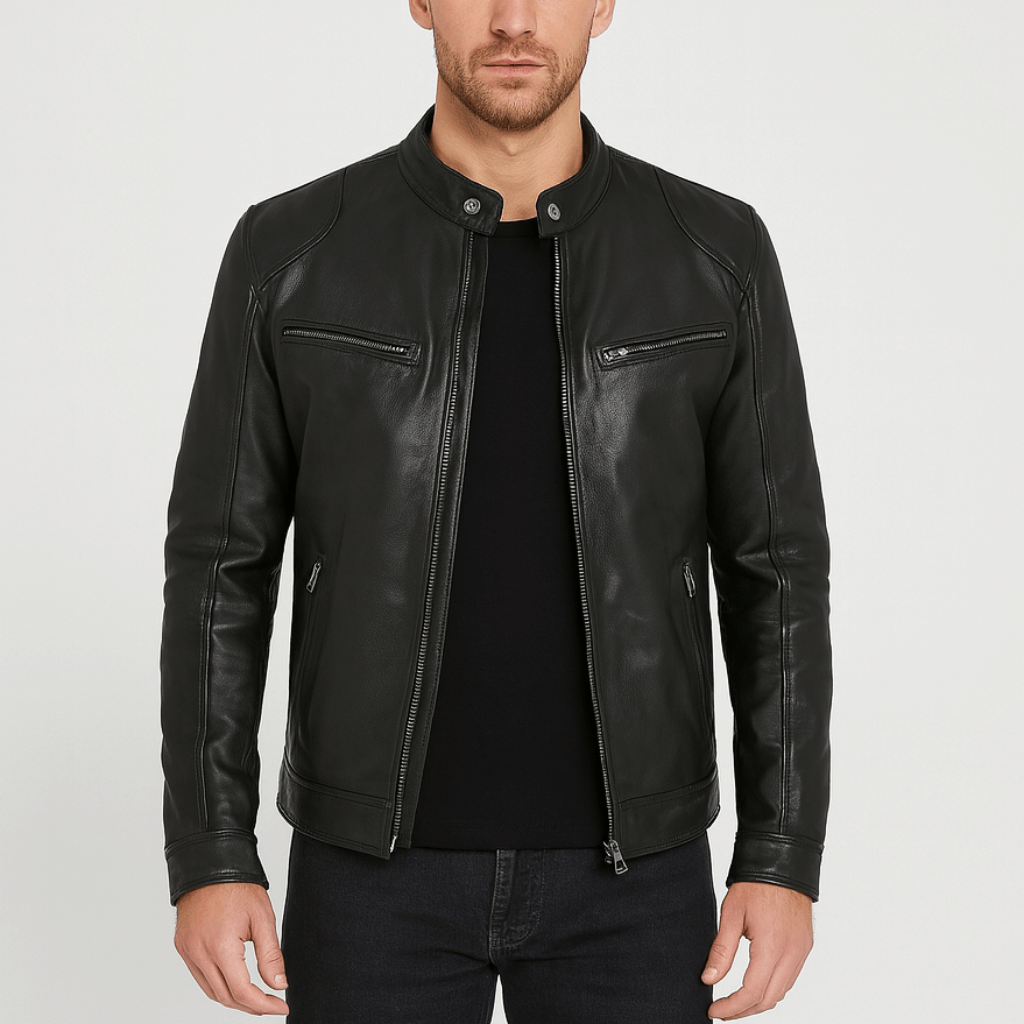 Solvsvanen | Veste en cuir décontractée avec doublure isolante