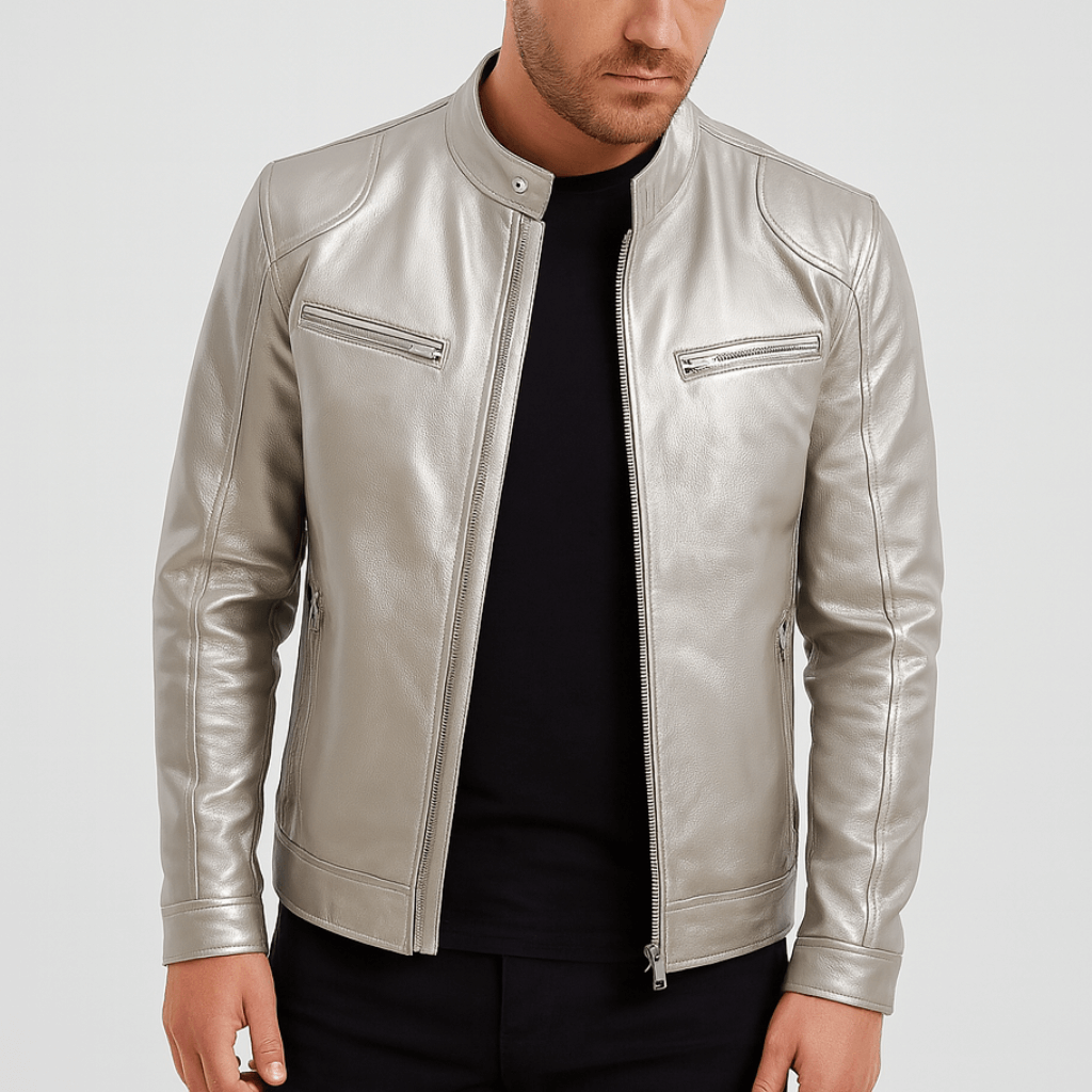 Solvsvanen | Veste en cuir décontractée avec doublure isolante