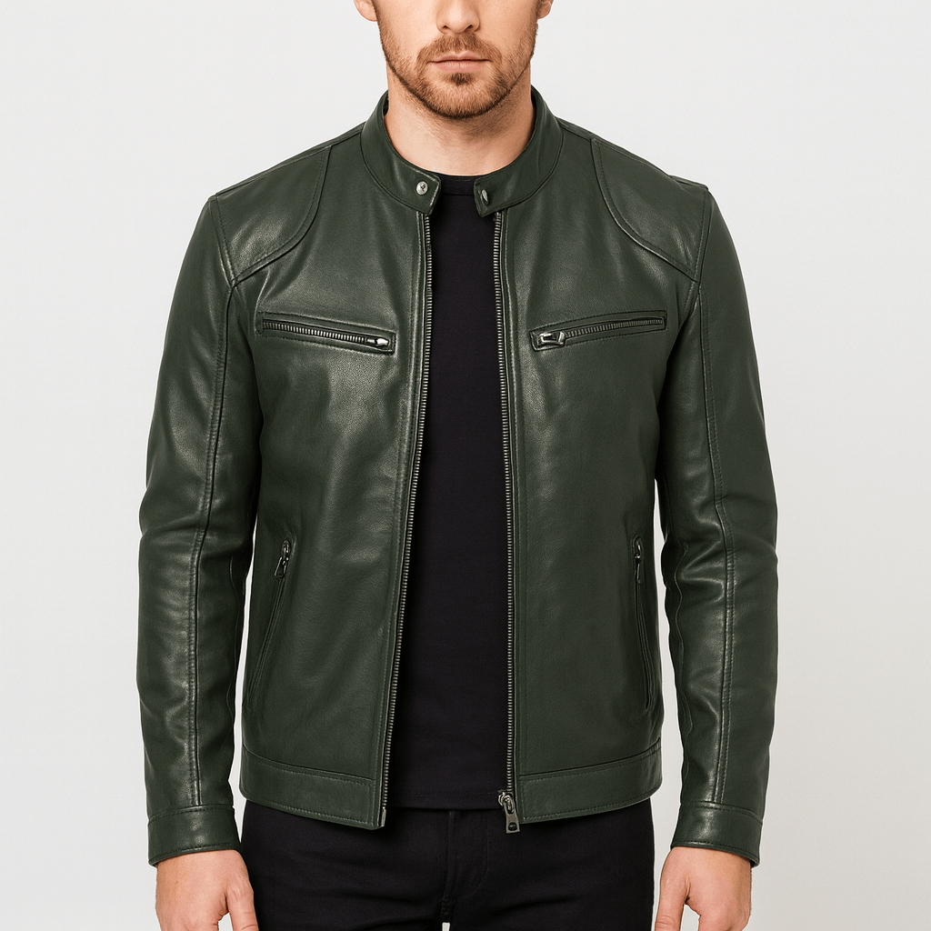 Solvsvanen | Veste en cuir décontractée avec doublure isolante