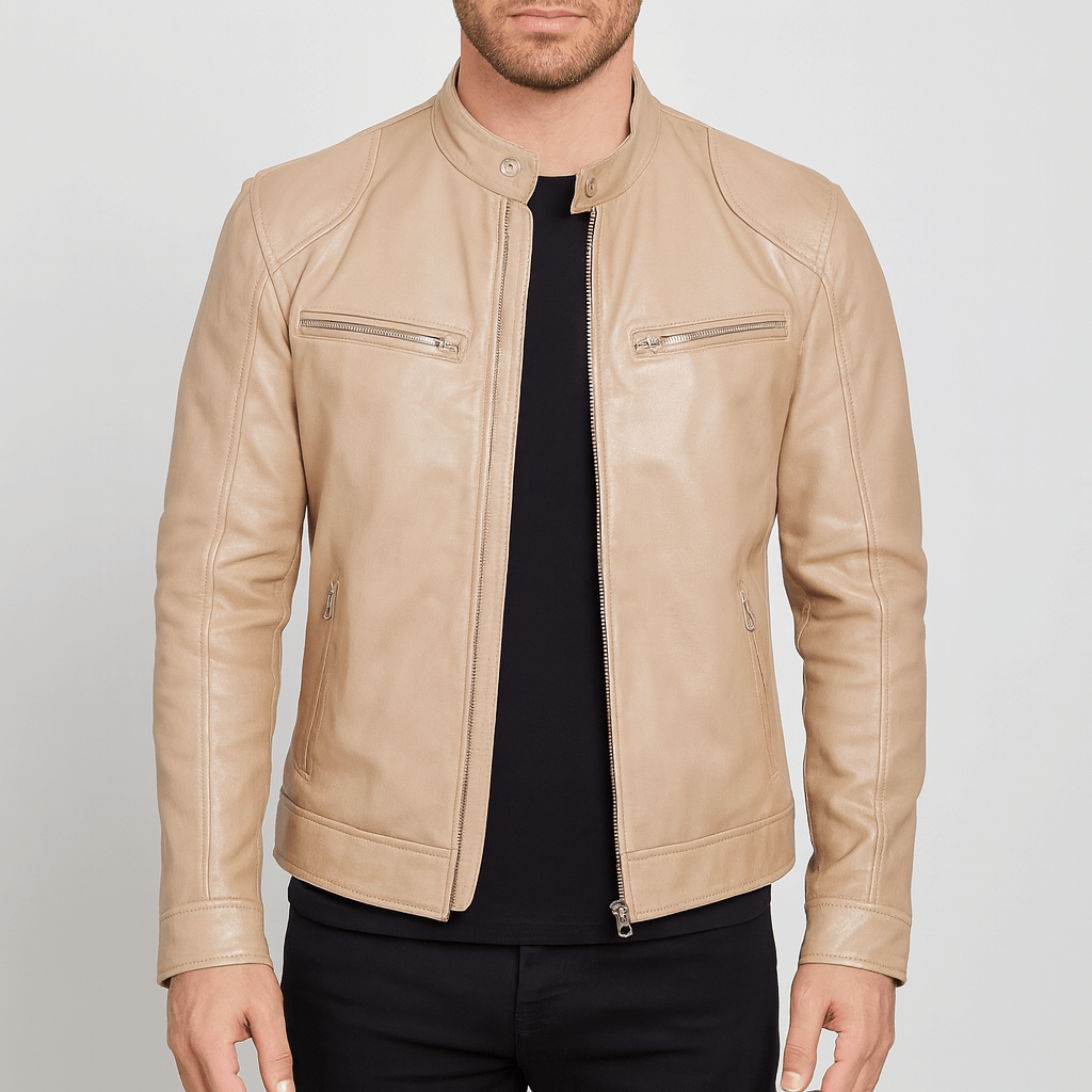 Solvsvanen | Veste en cuir décontractée avec doublure isolante