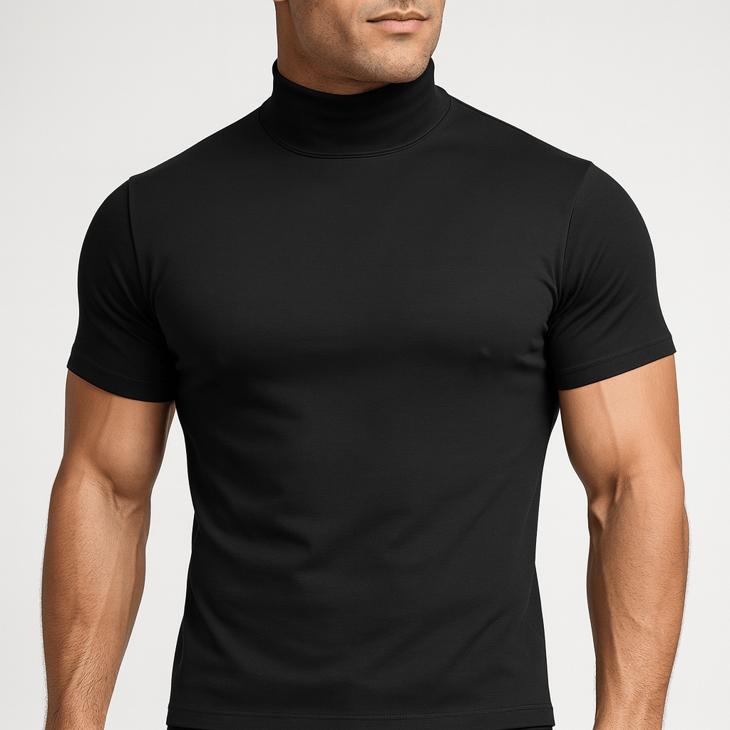 Solvsvanen | Chemise slim unie à col roulé