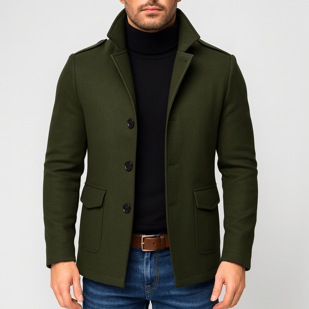 Solvsvanen | Manteau en laine coupe courte et ajustée