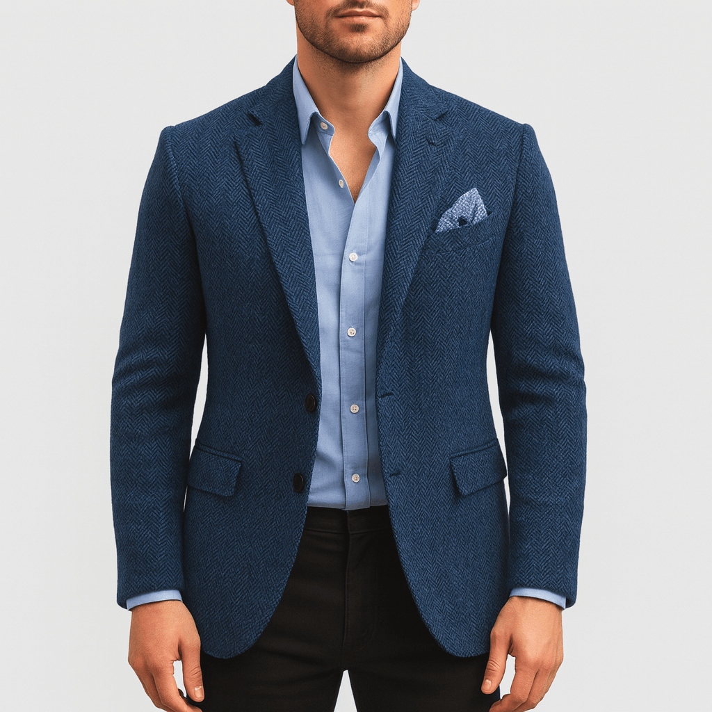 Solvsvanen | Manteau vintage en laine à chevrons