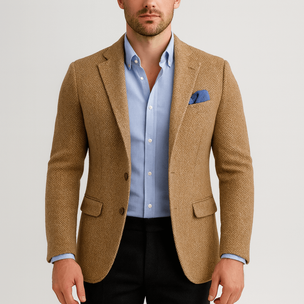 Solvsvanen | Manteau vintage en laine à chevrons