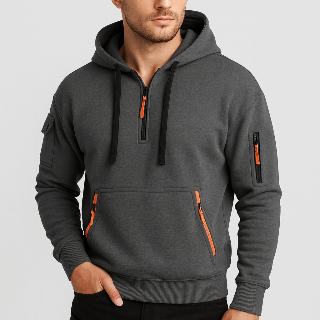 Solvsvanen | Confortable sweat à capuche demi-zip