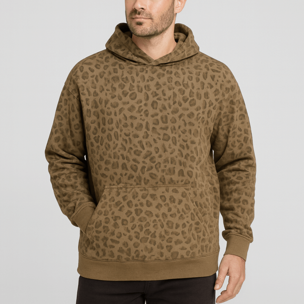 Solvsvanen | Imprimé léopard sweat à capuche ample