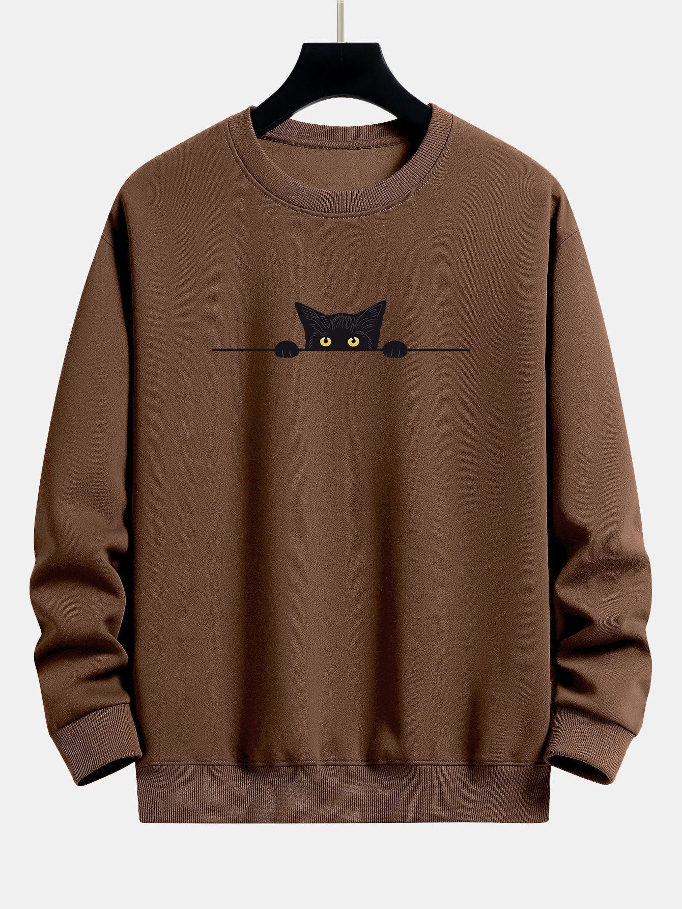 Pulls décontractés à imprimé chat graphique – Pulls pour homme