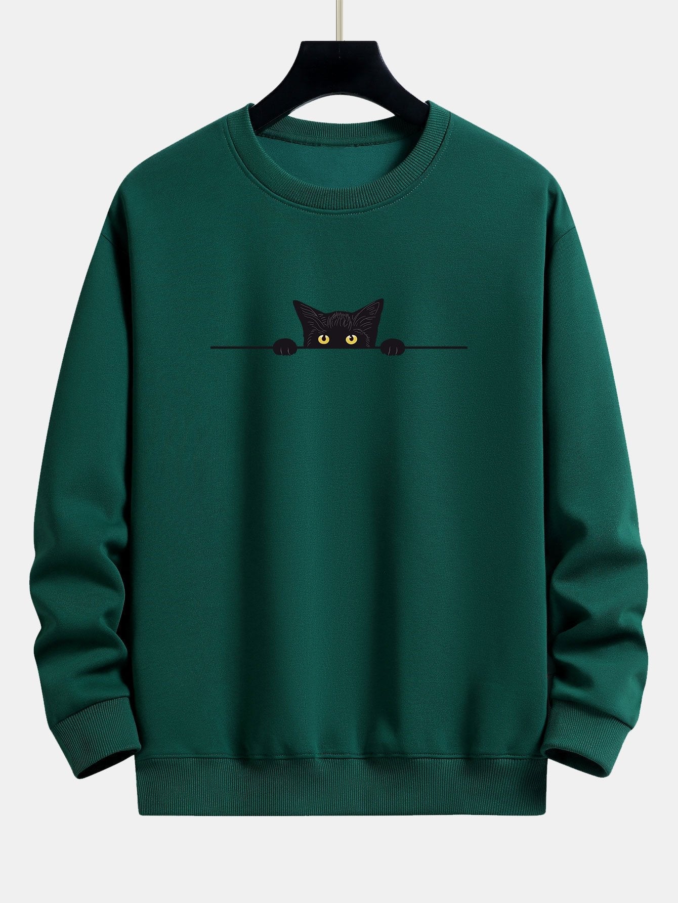 Pulls décontractés à imprimé chat graphique – Pulls pour homme