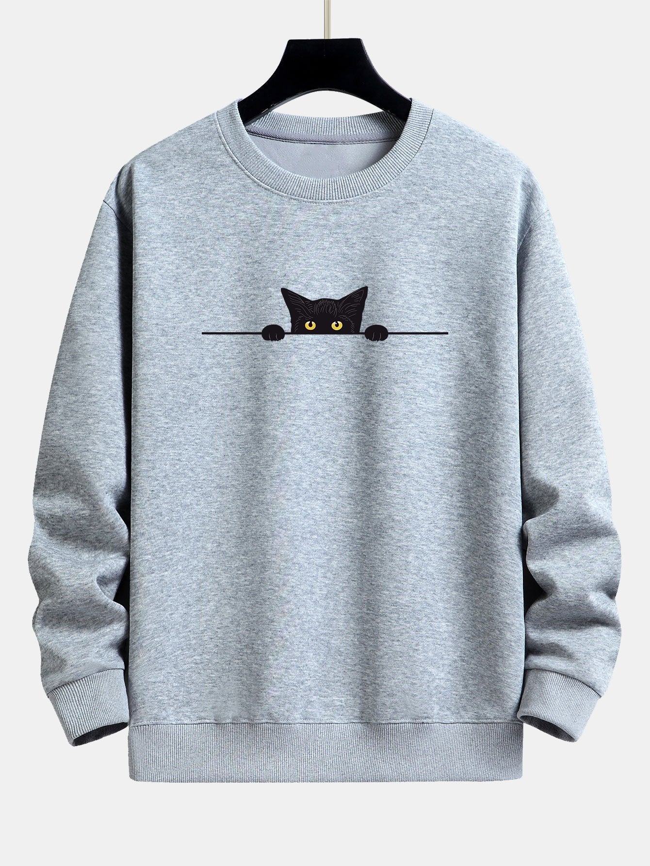 Pulls décontractés à imprimé chat graphique – Pulls pour homme
