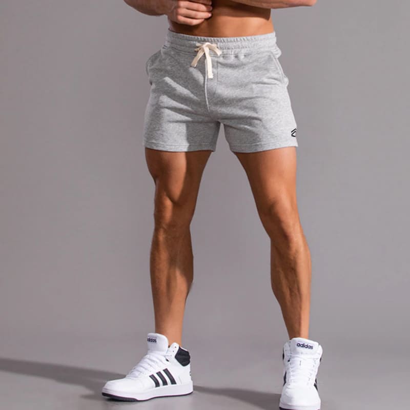 Short de sport en coton – Vêtements d'entraînement athlétiques confortables pour hommes