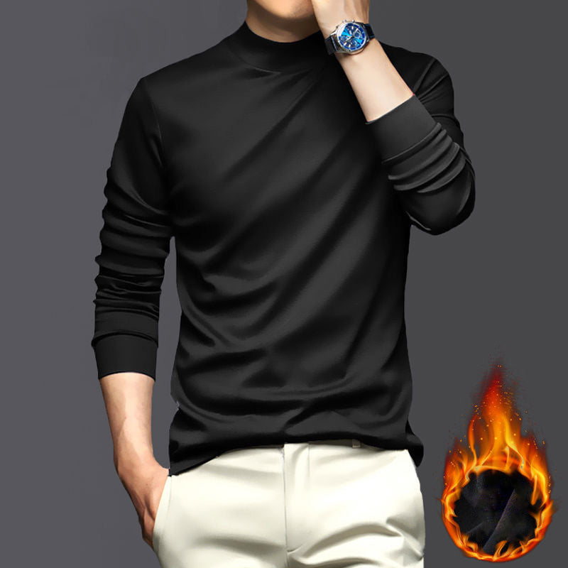 Chemise de base chaude en coton mercerisé extensible pour hommes - Sous-pull thermique
