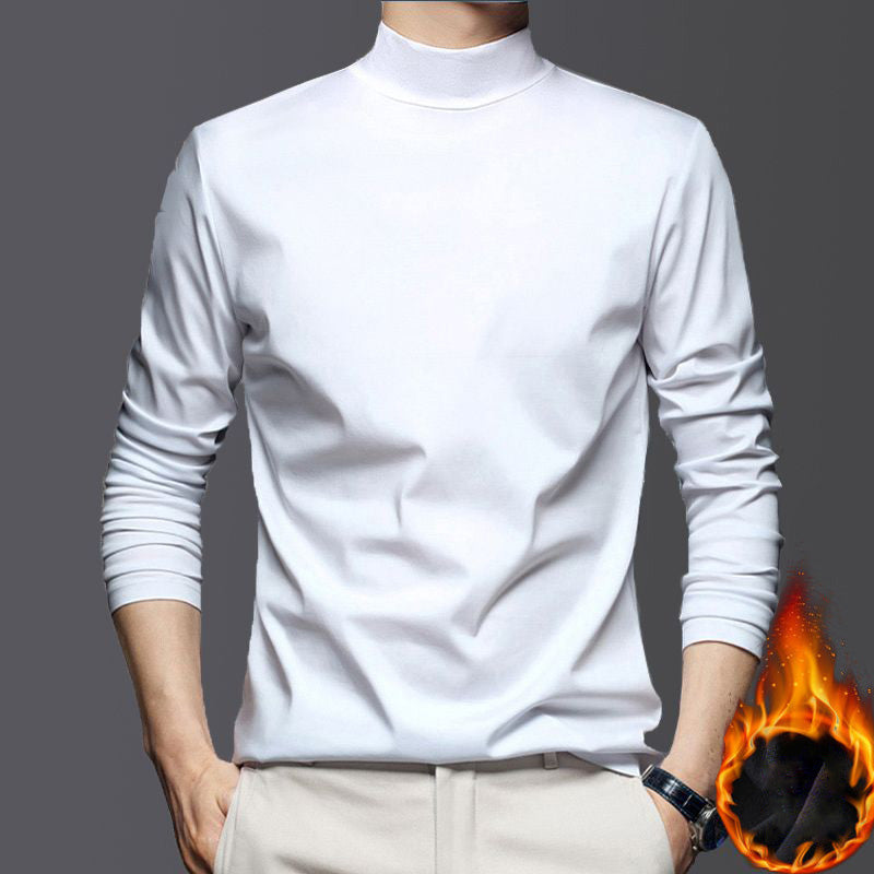 Chemise de base chaude en coton mercerisé extensible pour hommes - Sous-pull thermique