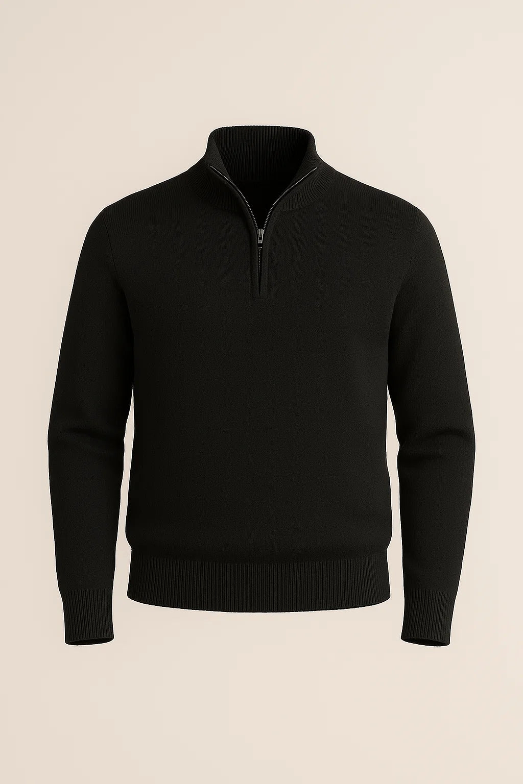 Pull Homme Élégant Demi-Fermeture avec Matériaux Doux et Respirants – Idéal pour Tenues Décontractées et Habillées - 1