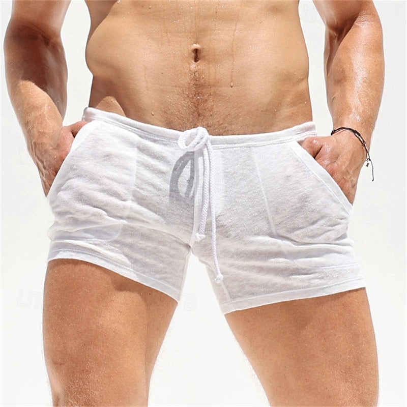 Short court léger décontracté/sport pour homme avec cordon de serrage